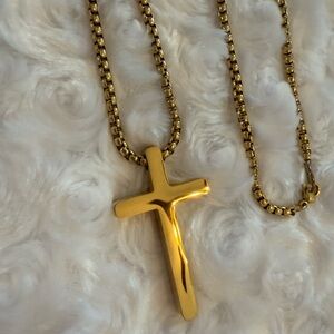 Gold Cross Pendant Necklace